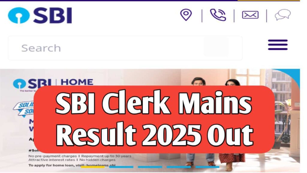 SBI Clerk Mains Result 2025